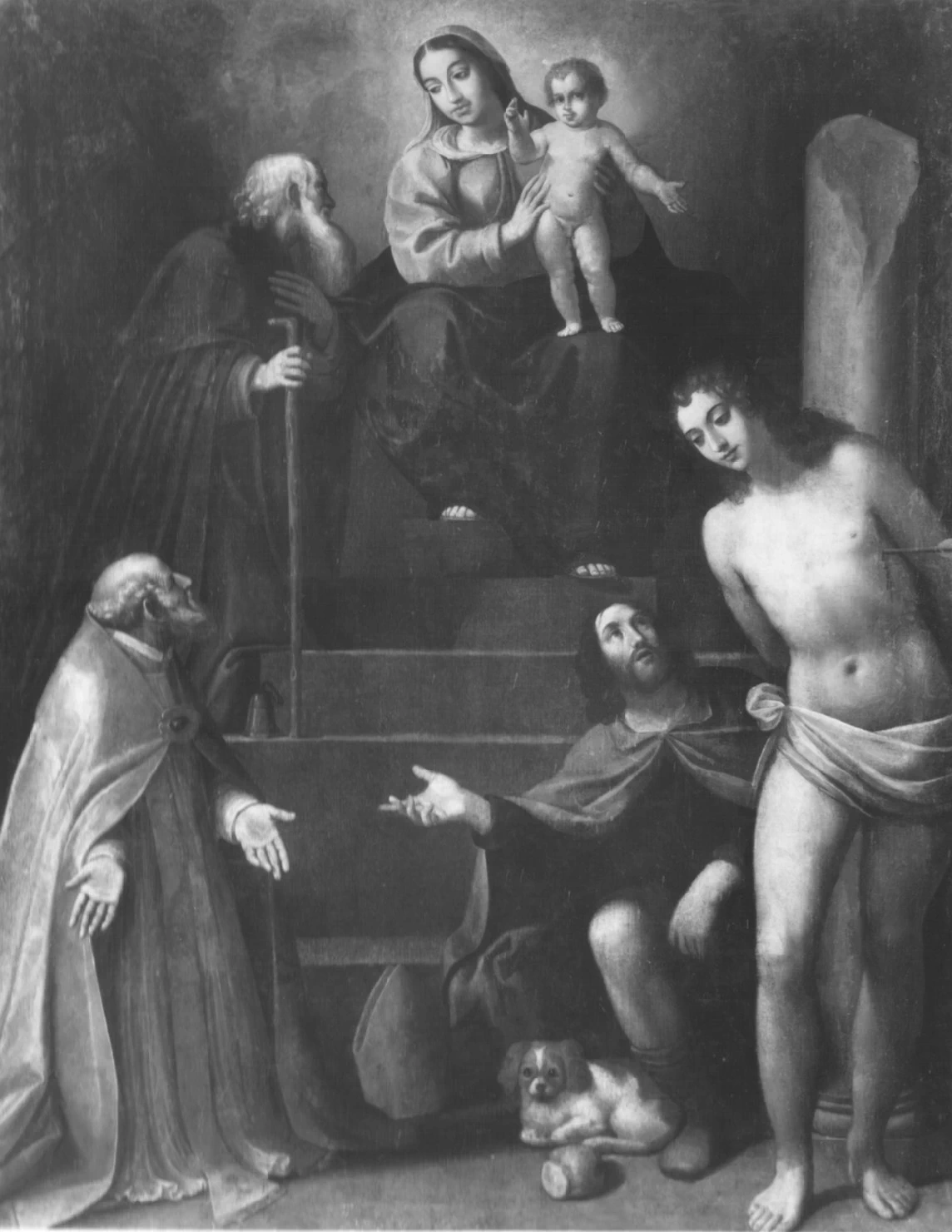 Madonna con Bambino con San'Antonio Abate, San Rocco, San Biagio, San Sebastiano - Bologna
